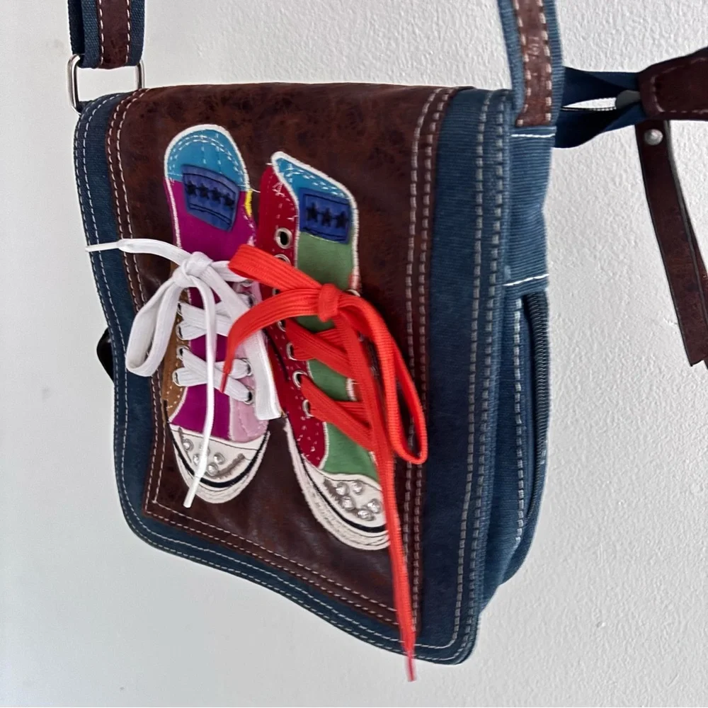 Vintage Converse Denim Crossbody Bag - Picture 3 of 16